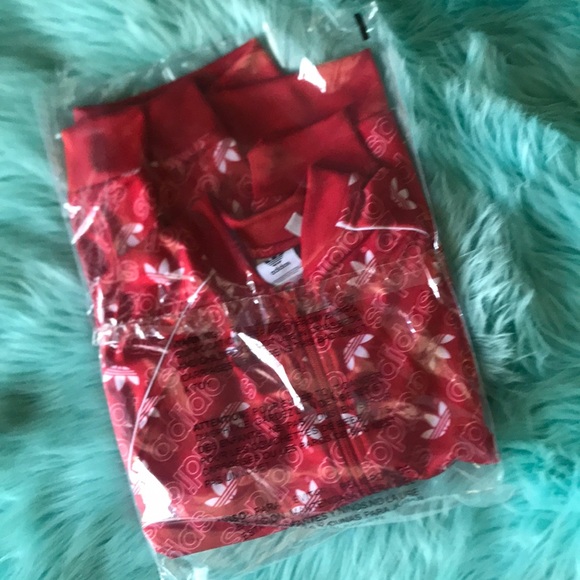 Adidas kids size Medium red zip up